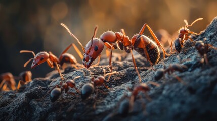Ants in Focus: A Close-Up Look at a Colony