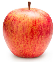 Red Apple isolated on white background, Fresh Red Apple with leaf on white background, With clipping path.