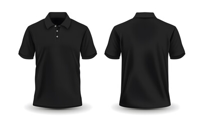 Black Polo shirt, clothes on background isolated white background design