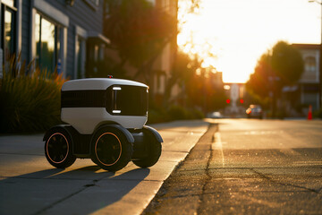 Autonomous delivery robot drone for city streets