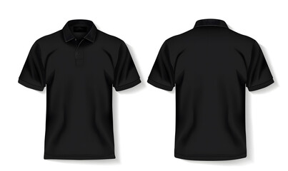Black Polo shirt, clothes on background isolated white background design