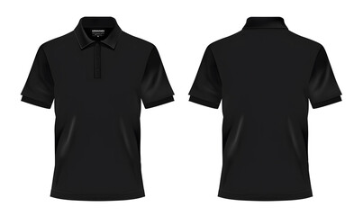 Black Polo shirt, clothes on background isolated white background design