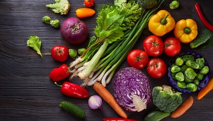 Fresh vegetables, fruits, tables, raw vegetables, raw vegetables, vitamins, potassium, iron, proteins, lycopene, antioxidants, health, anti-cancer,superfoods that are good for nutrient inte_153