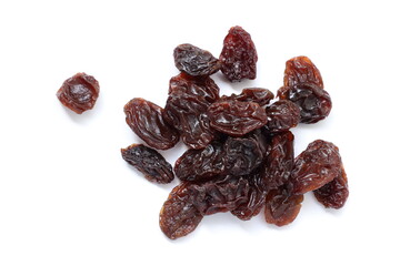 raisins isolated on white backgroundDried grapes fruits isolated on white background 