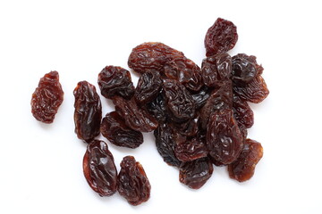 Dried grapes fruit isolate on white background