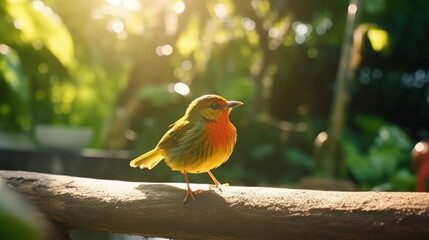 A Bird Perched on a Branch