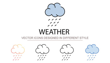 Weather icon design with white background stock illustration