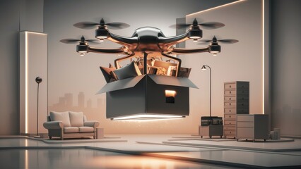 Abstract digital interface concept showcasing data processing and global connections through scope scanning technology