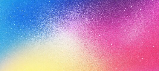 Fototapeta premium Retro grainy color pink blue yellow purple orange red noise texture gradient background