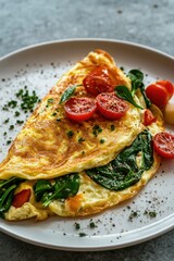 Tomato and Spinach Omelet