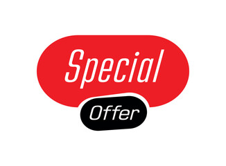 special offer text information sign