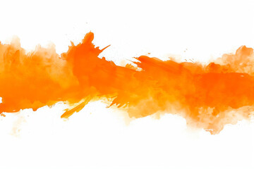 Fototapeta premium Abstract orange watercolor paint strokes