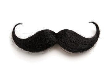 Black moustache isolated on white