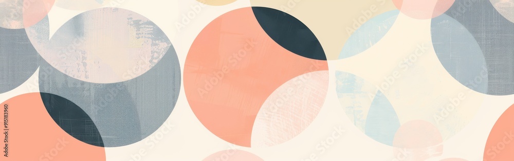 Leinwandbilder this image features an abstract watercolor painting with a pattern of overlapping circles. the circl
