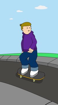Skater Pion Postać Animowana