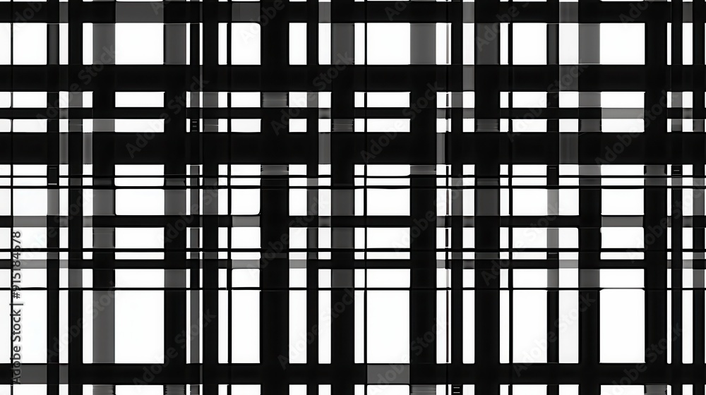 Aufkleber a repeating pattern of black and white horizontal and vertical lines intersect to create a grid of s