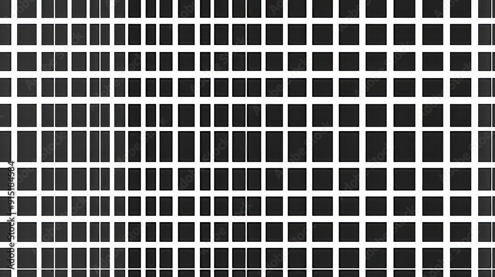 Poster A background image featuring a repeating pattern of black squares on a white background, creating a grid-like effect. The squares are of varying sizes, with the pattern gradually shifting to the right