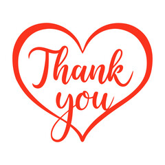 Thank You Card in a Love Shape