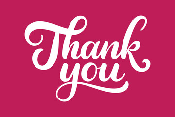 Thank You Card With Handwritten Typography, Vintage Script Style