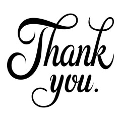 A Calligraphy Thank You Text Card