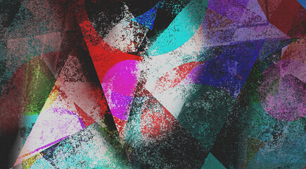 Abstract colorful geometric shapes  background