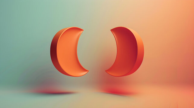 Bold Quotation Mark Graphics with Modern Design and Subtle Gradient Background