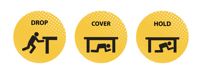 drop cover hold text information sign