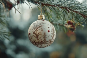 Obraz premium Christmas Tree Ornament Close Up