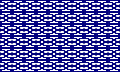 blue capsule square block with round overlap grid pattern, grid repeat seamless design for fabric print, rectangular patter background