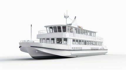 Obraz premium Modern white passenger ferry