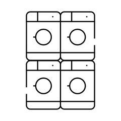 laundry service machines line icon vector. laundry service machines sign. isolated contour symbol black illustration