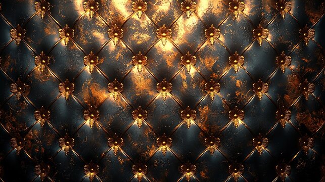 Chic Art Deco pattern in rich golden hues, providing a glamorous background for VIP invitations and upscale presentations