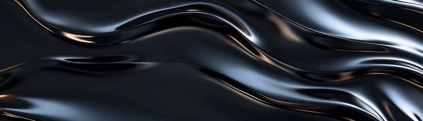 Abstract Black and Metallic Waves