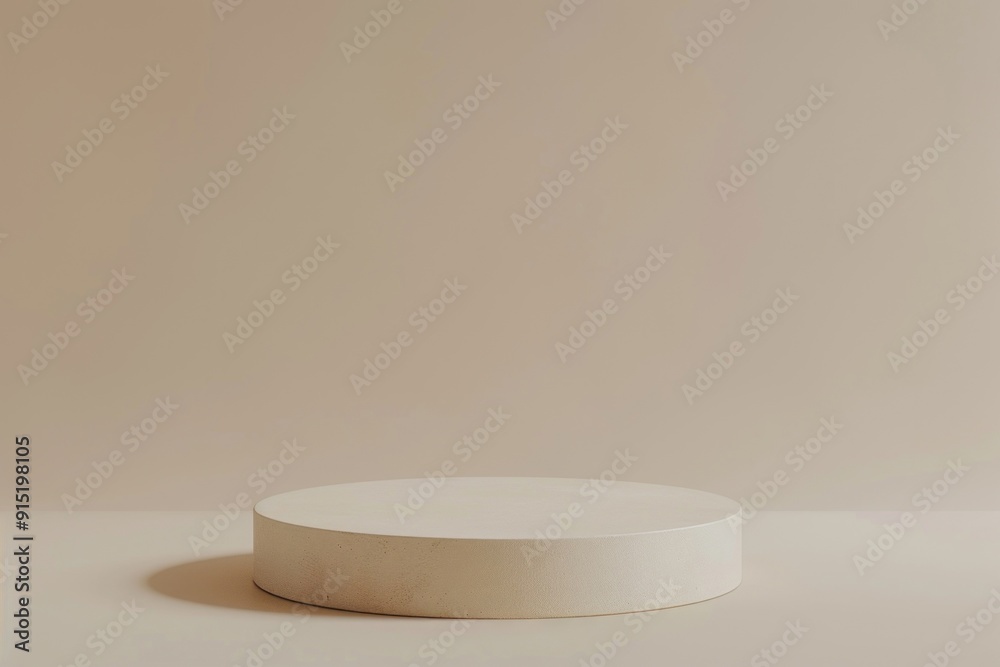 Poster Minimalist beige display pedestal