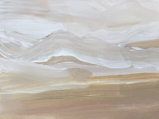 Modern Abstract Art Painting. Modern art landscape. Contemporary art. 