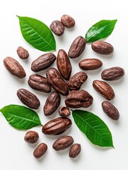 Obraz premium Bunch of nuts with leaves