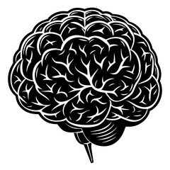 Un cerebro black vector