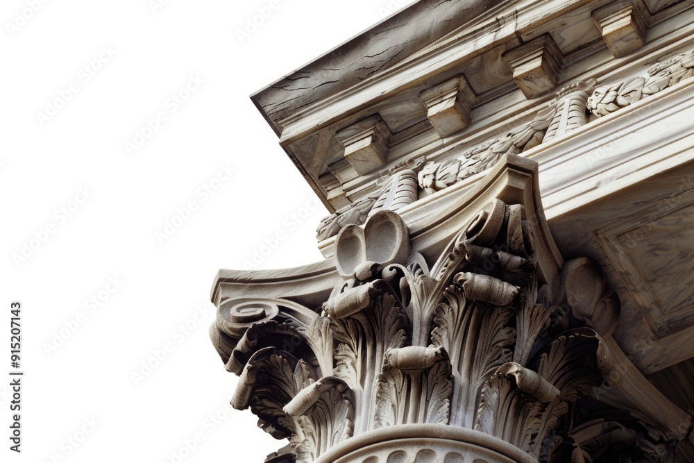 Poster a close-up shot of a pillar featuring a clock face