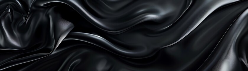 Obraz premium Abstract Black Silk Drape