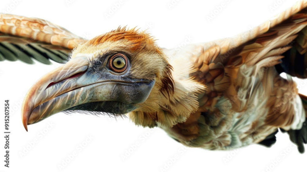 Poster close-up view of a bird's wings spread wide, suitable for use in nature and wildlife images or educa