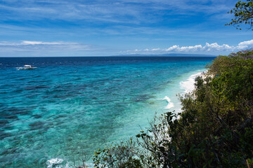 clear sky and beautiful beach in Sumilon island, Philippines