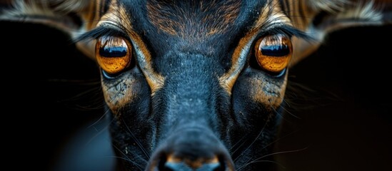 Obraz premium Close-Up of a Black Buck's Eyes