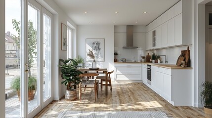 Fototapeta premium Modern Kitchen with Natural Light