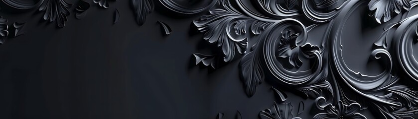 Black and White Ornamental Design