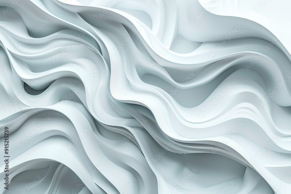 Poster A stylized image of wavy lines on a white abstract background