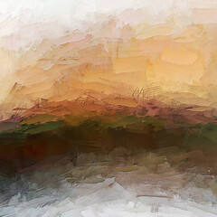 layers of color and texture breathe life into this abstract figure, brush stroke details and blended shadow effect mid illustration 