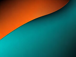 orange colorful paper swirl on blue background, panoramic shot, concept Multicolor background made of sheets.