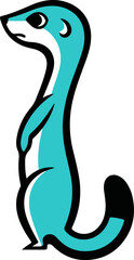 Cute Meerkat illustration. Meerkat logo. Animal icon.