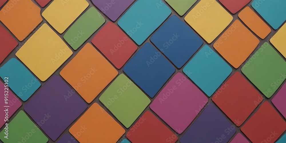 Aufkleber a colorful background with squares of different colors