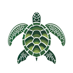 2D illustration of a minimalistic turtle logo with flat colors isolated on a white transparent background